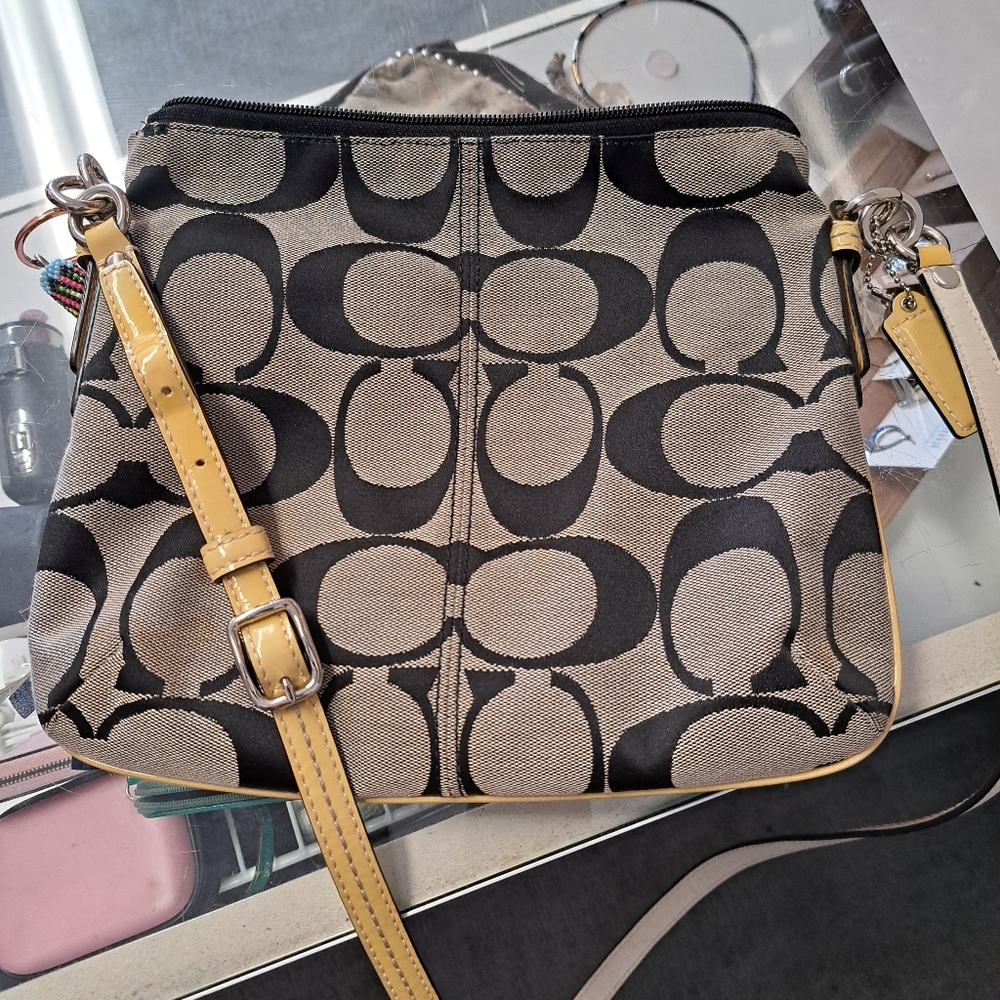 COACH Crossbody Bag, 10-1/2"w x9"h; 43.5"L strap
